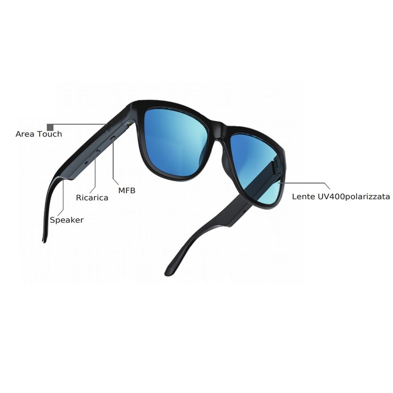 Bluetooth Smart Glasses with Built-in Speaker and Microphone IP57 Waterproof
