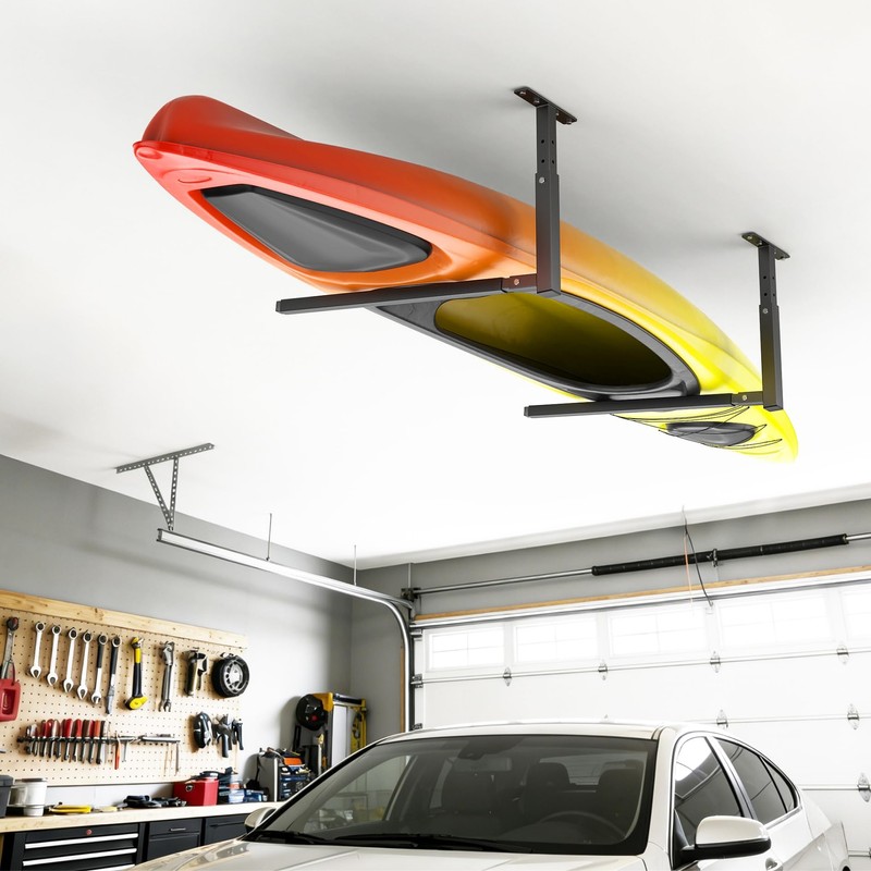 WALMANN Ceiling Kayak Storage Rack Garage, Overhead Kayak Hanger(1 Kayak)