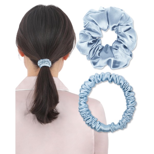 Silk Scrunchie Hair Rubber Hair Elastic Non-marking 100% Silk Adult