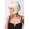 Platinum blonde bob wig: Carol-Anne platinum blonde #1001