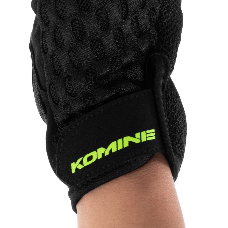 Komine GK-2433 Protective Cooling Mesh Gloves for Motorcycles Black Red