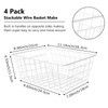 LISHINE 4 Pack Deep Freezer Organizer Bins Stackable Wire Basket