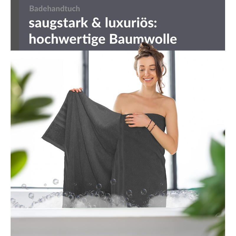 Lashuma Terry Towelling Bath Towel 100 x 150 cm, London