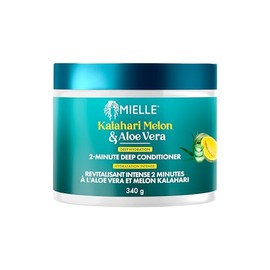 Mielle Kalahari Melon & Aloe 2-Minute Intensive Conditioner, 340 g | Deep Hydration Treatment, Vegan, Sulphate-Free, Frizz Control, Strengthens Curly & Coily Hair, Suitable For Regular Hair Care