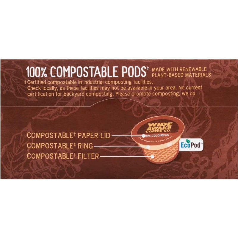 (Pack of 1) Wide Awake Coffee 100% Columbian Coffee Single