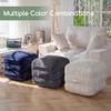 HIGOGOGO Pouf Ottoman Stuffed Square Modern Foam Filled Foot Rest