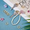 BENECREAT 10 Pieces Brass Spring Rings 18K Gold-Plated Heart Carabiner