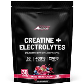 Freak Athletics Creatine Monohydrate Powder + Electrolytes Powder - Mixed Berry | 210g | 30 Servings | Creatine & Electrolytes Blend for Strength, Hydration, Performance, Pre & Post Workout