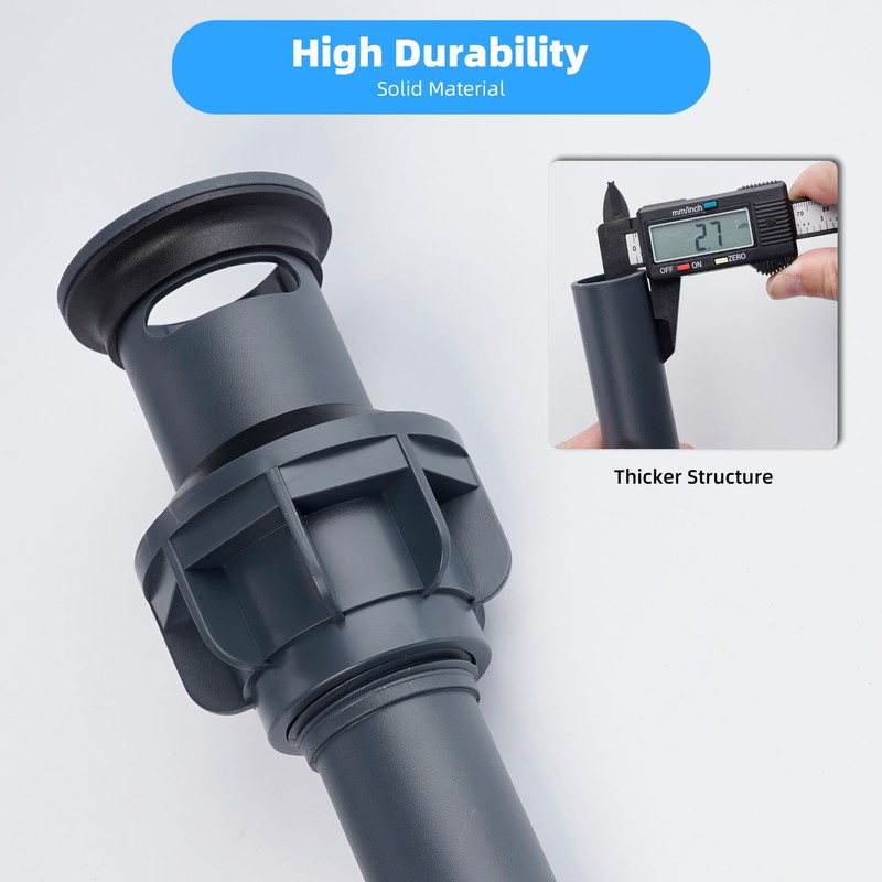 2 Pack Push and Seal Pop-up Drain Stopper with Overflow
