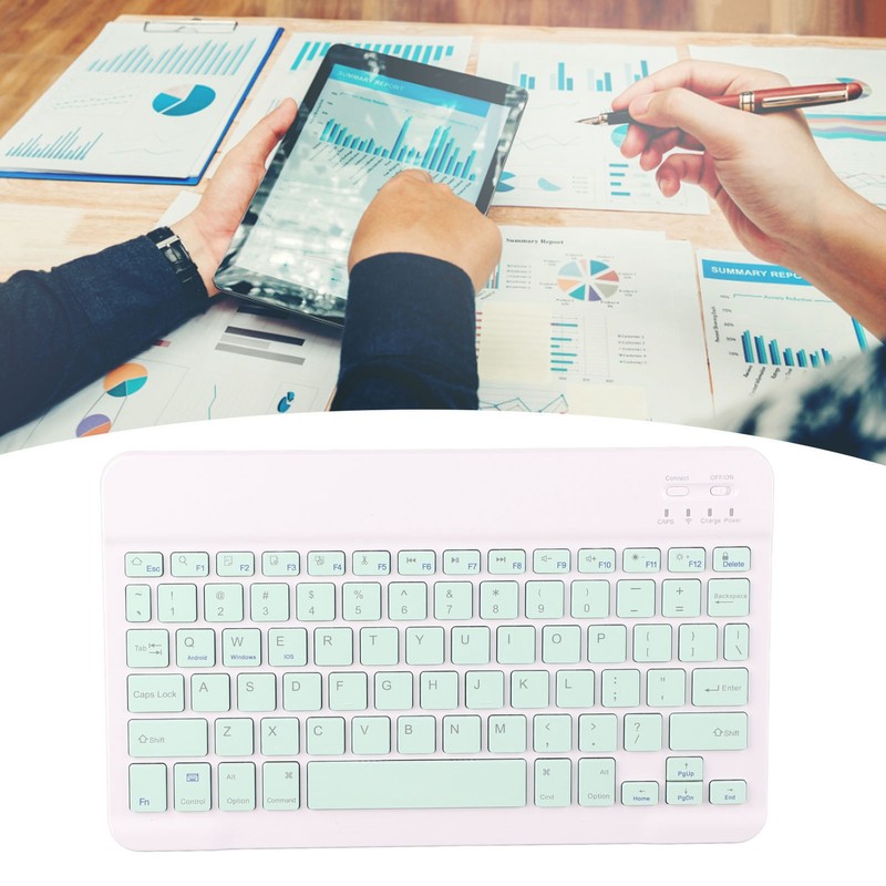 78 Key Wireless Bluetooth Keyboard 32.8ft Ergonomic Ultra Thin Silent