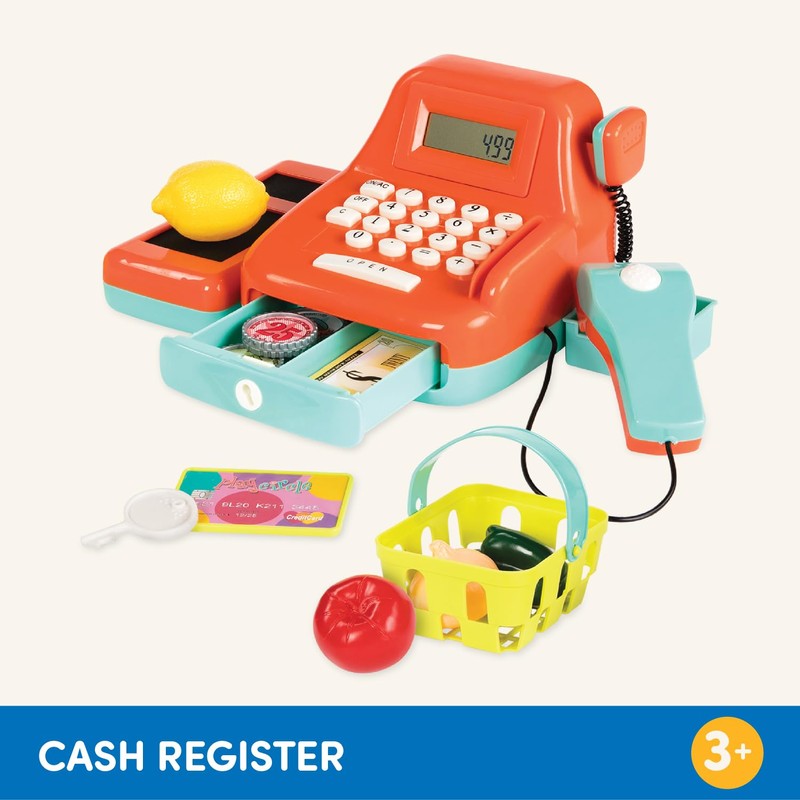 Battat - Interactive Kids Cash Register with Scanner & Sounds