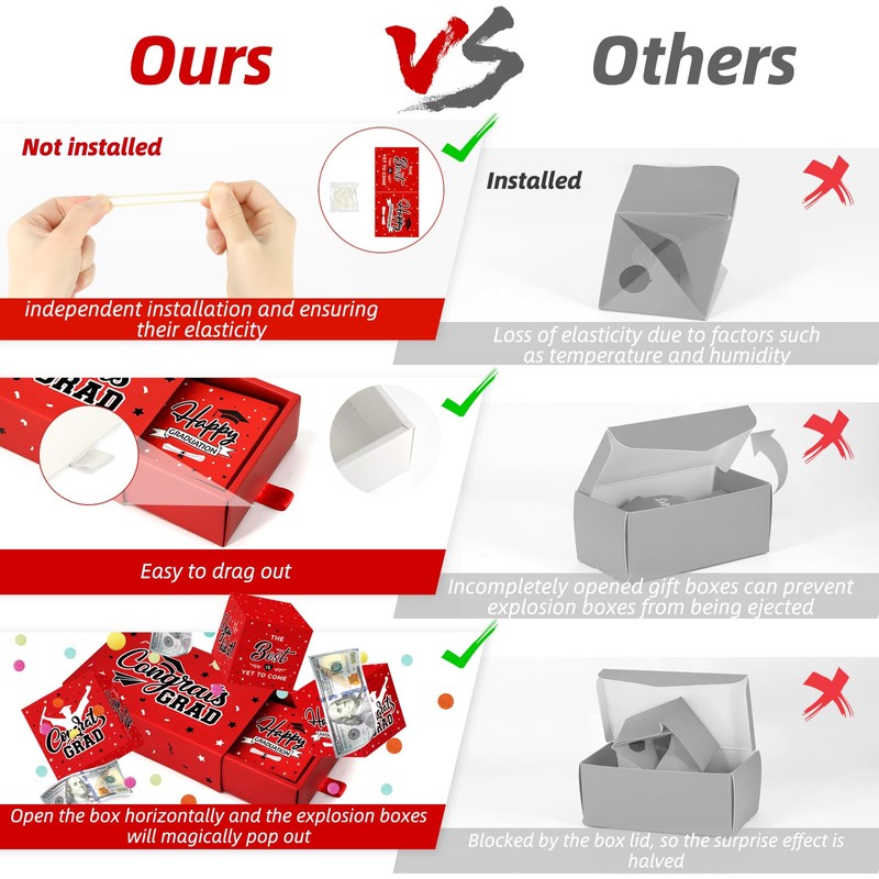 WenmthG Graduation Surprise Gift Box Explosion for Money - 10