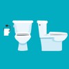 uxcell Toilet Flush Lever Handle, Push Button Toilet Tank Handle