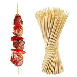 AMZGROCERY A436 200 Pcs Barbecue Sticks 6",15cm Bamboo Grill Skewers for BBQ, Cocktail and Appetizer