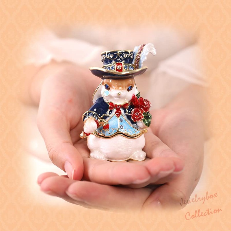 12 – 415 " Rabbit Baron "Jewelry, Trinket Box, Jewelry Box