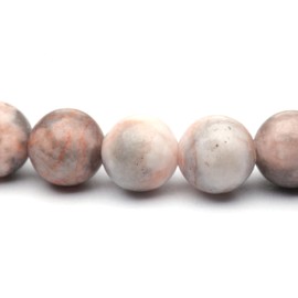 Echtes Pink Zebra Jaspis Edelstein Armband mit 6mm Perlen - verschiedene Längen - Heilstein Schutzstein Talisman Glücksbringer Geschenk (Pink Zebra, 14CM)