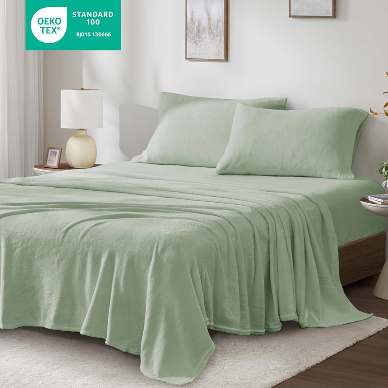 True North by Sleep Philosophy Plush Sheet Set Queen, Solid