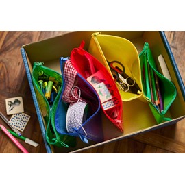 VELOFLEX 2705020 Zip Pocket DIN A5 Red Fabric Reinforced EVA Material 1 Document Pocket