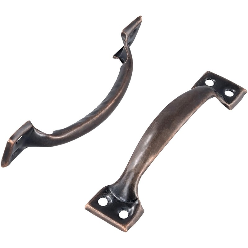 ZEONHEI 40 Pack Black Metal Gate Handles, 4 Inch Door