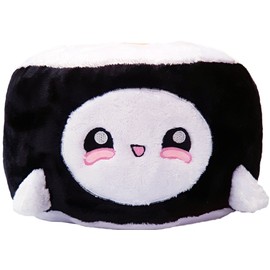moodrush® Sushi Maki Cushion (Orange) / Plush Sushi Roll | Japanese Food Plush Toy Cuddly Toy | All Elements Embroidered (Not Printed!) Fast Food | Washable | Approx. 30 x 22 x 22 cm