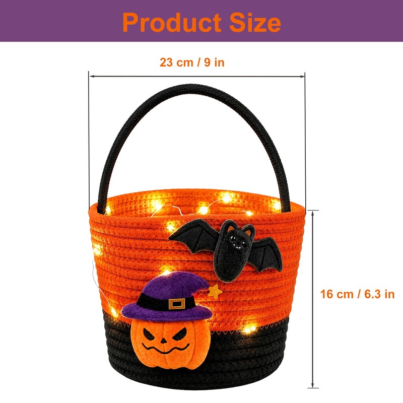 Halloween Basket, Boo Basket, Gift Basket, 9 x 6.3 in,