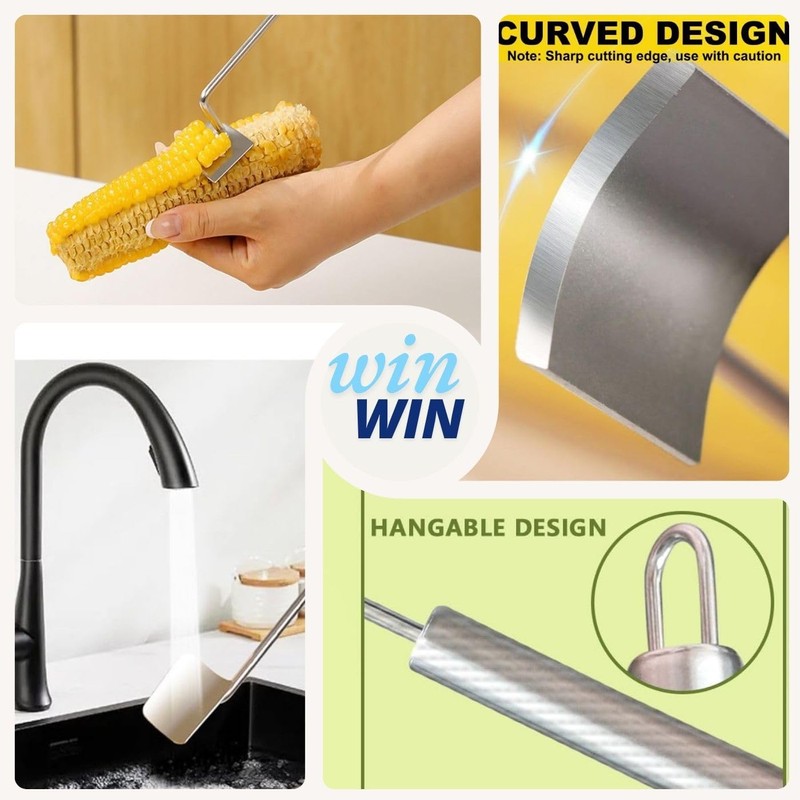 2Pcs New Corn Peeler Corn Planer for Cob Corn Kernel