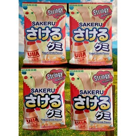 UHA Mikakuto Sakeru Yogurt Flavor Gummy Candy 7 Pieces 32.9g - Pack of Four (4)