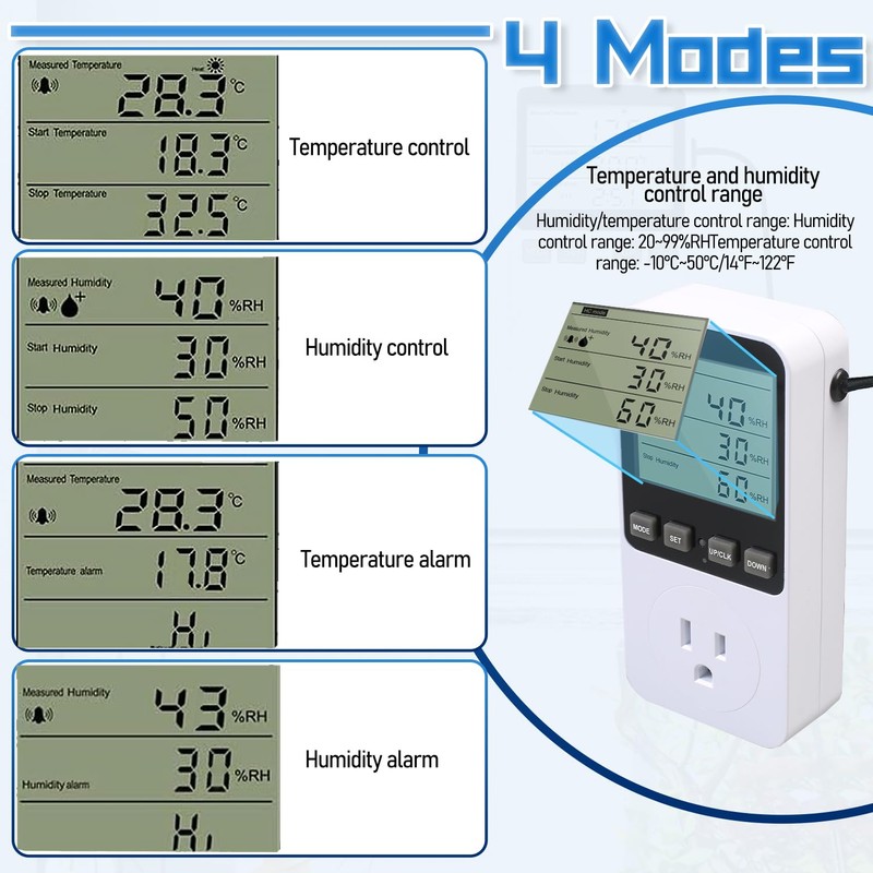 Digital Thermostat Temperature Controller, Socket Outlet 230V Temperature Control Switch