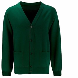 L S U Pack of 2 Girls School Cardigan School Uniform Fleece Sweat Shirt Cardigan (9-10 Years, Bottle Green)