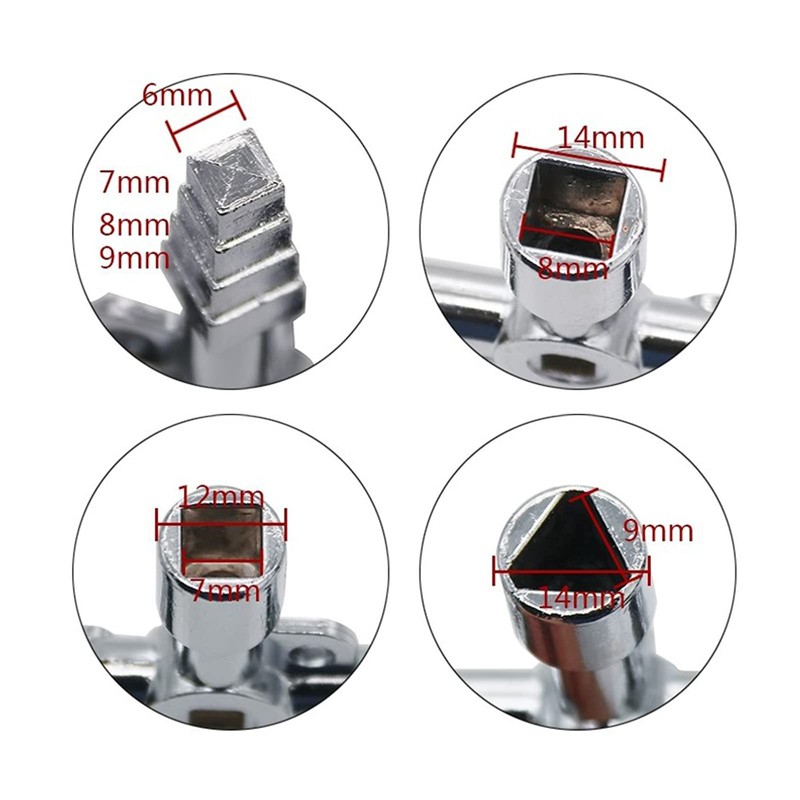 2 Pcs Radiator Key,Triangle Key,Universal Utility Plumbers Key,Water and Electricity