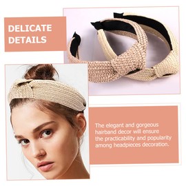 PACKOVE 4Pcs Knotted Woven Hairbands for Women Decorative Knot Headband Multi Color Boho Style Headbands for Parties Facial Care and Daily Hairstyling Accessories