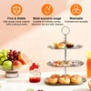 2PCS 3 Tiers Stainless Steel Cupcake Stand 3 Tiers Fruit