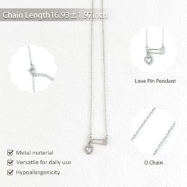 Fivexing Heart Shaped Necklace for Women Irregular Y2k Silver Fashion Pendant Aesthetic Jewelry