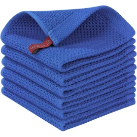 Homaxy - Trapo De Cocina 100% Algodón, Tejido Gofre Color Arandano Duradero
