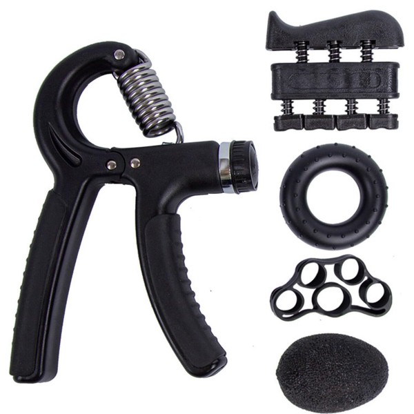 5 Pieces Life Hand Trainer Set with Finger Trainer, Rubber