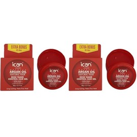 ican London Argan Oil Edge Control Hair Gel Extra Hold 2 X 80g