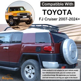 Aunginsy Car Fuel Tank Cap Replacement Anti-theft Lock Cap Compatible with Toyota FJ Cruiser 2007-2024 Door Locking Gas Cap Tank Cover Fuel Filler Door Protector with Lock Trim Cover Kit Accessories