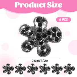6 Pcs Bling Flower Air Vent Clips, Cute Daisy Air Fresheners Rhinestone Flower Car Interior Accessories Sparkle Girly Vehicle Vent Outlet Decoration Charm for Women and Girls