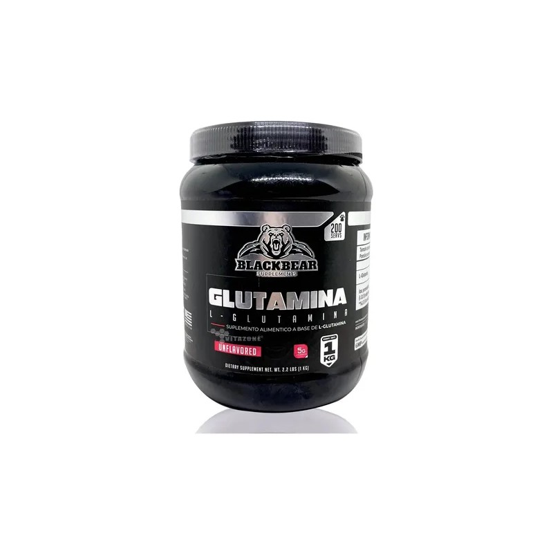 Glutamina 1 Kg Sin Sabor 200 Serv Blackbear Postentreno