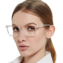 MARE AZZURO Blue Light Blocking Reading Glasses Women Computer Readers 0 1.0 1.25 1.5 1.75 2.0 2.25 2.5 2.75 3.0 3.5 4.0 5.0 6.0 (Transparent, 2.25)