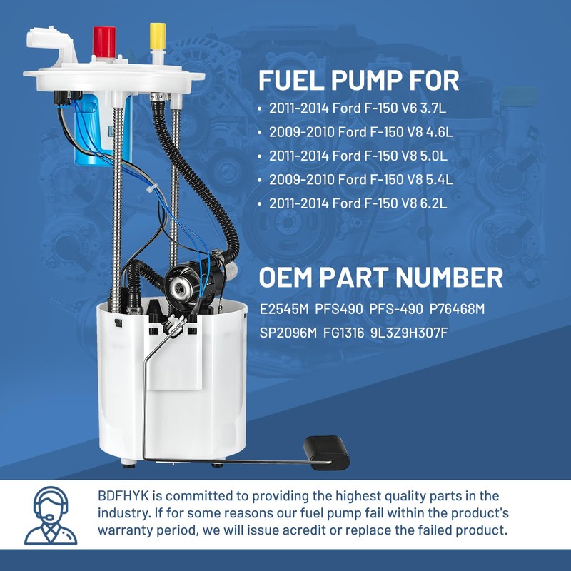 BDFHYK Fuel pump module assembly E2545M 2009-2014 for F-150 F150