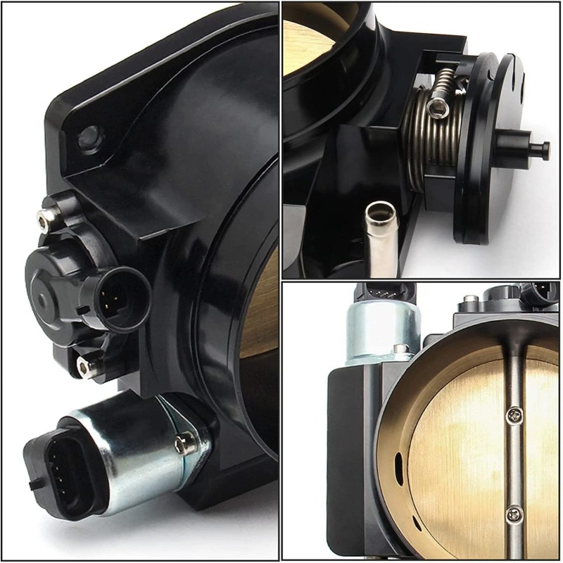 RealTopAutoseller 92MM Black Throttle body+TPS IAC+Bracket For Chevy GM Gen
