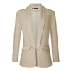 Urban CoCo Women's Office Blazer Jacket Open Front (XL, Khaki)