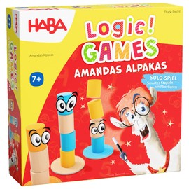 HABA Logic! Games Amandas Alpacas - Sorting Game Made of High-Quality Wood, Inspired by the Popular App Game Principle, Puzzle Fun for Children from 7 Years - 2011825001