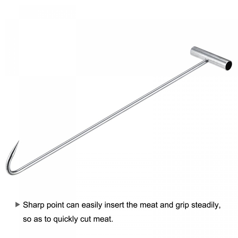 uxcell 23inch T-Handle Meat Boning Hook, Galvanized T Hooks for