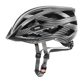 uvex i-vo cc Lightweight All-Round Helmet for Men and Women, Individual Size Adjustment, Expandable with LED Light, Black Carbon Look Matt, 56–60 cm