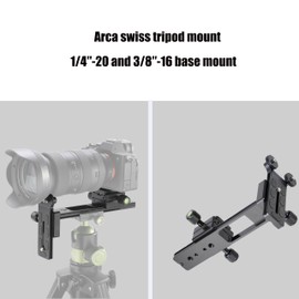 Fotga L200 10kg/22lb Load Telephoto Lens Quick Release Plate Long-Focus Support Holder for Tripod Ball Head DSLR Camera Compatible with Arca Swiss Tripod
