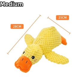 Upgraded Duck Dog Toys, The Mellow Dog Calming Duck, Durable Dog Calming Duck Dog Toys, Dog Toys for Aggressive Chewers, Yellow Stuffed Duck Dog Toys Puppy Toys - Color: Medium