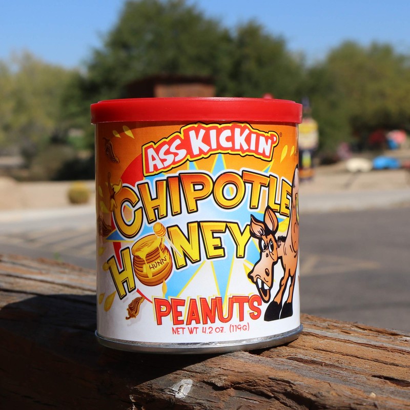 ASS KICKIN' Chipotle Honey Roasted Spicy Hot Peanuts – 4.2
