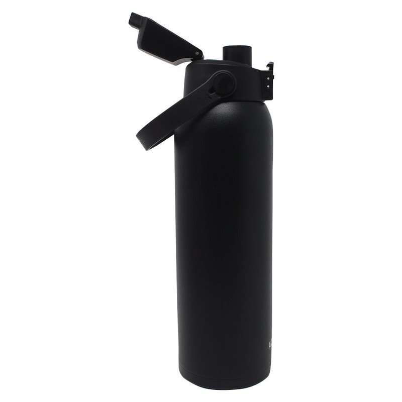 Aquatix Double Wall Insulated 32 Ounce Black Bottle with Silicon